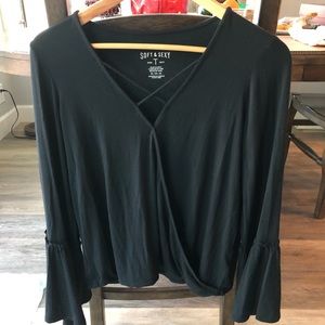 American Eagle Outfitters Black Soft & Sexy wrap
